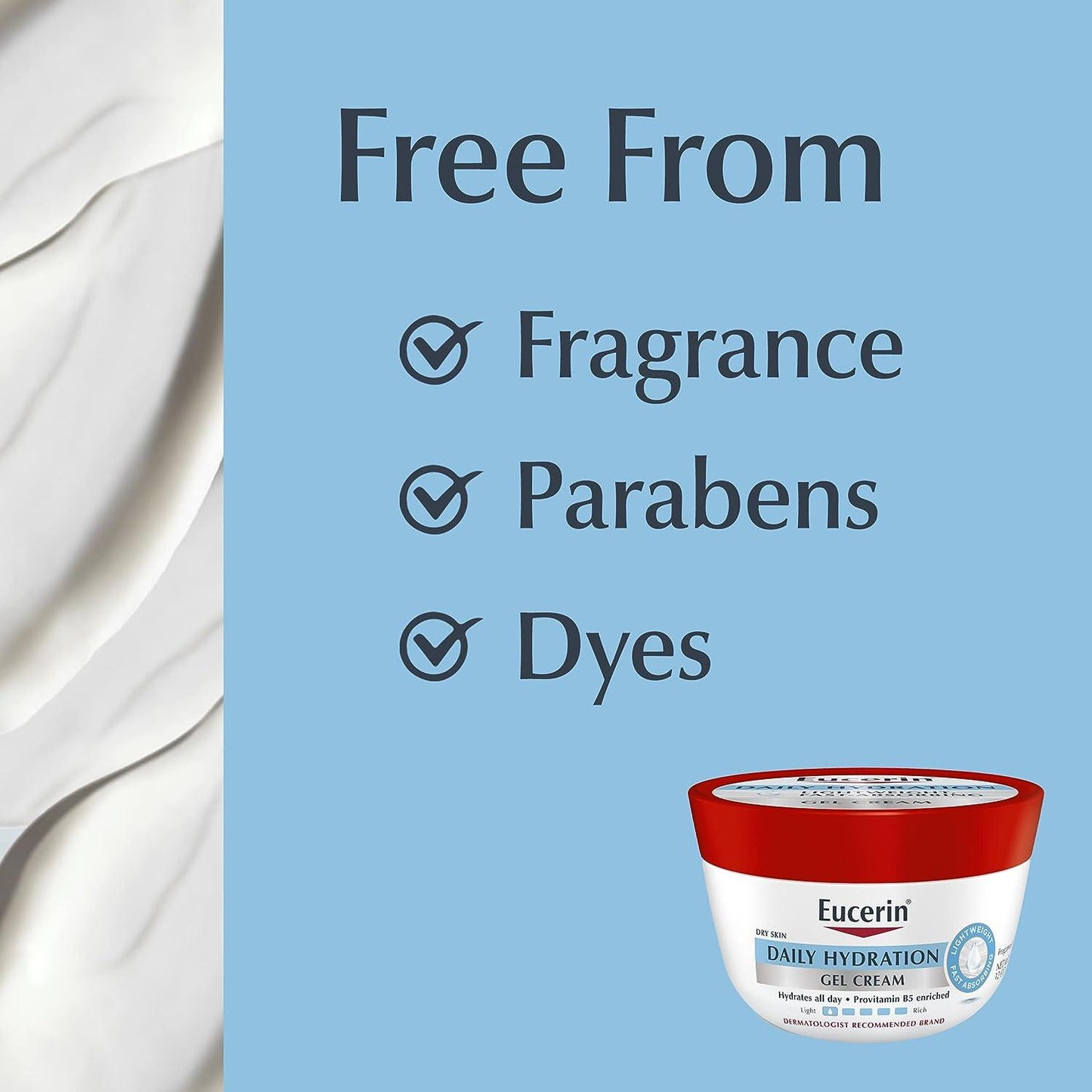 Eucerin Crema de gel de Hidratación Diaria Corporal 12oz