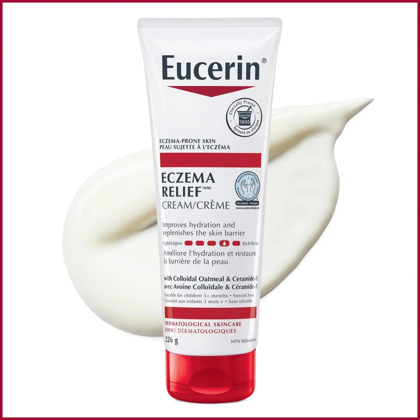 Eucerin Crema Corporal Para Aliviar Eczema Sin Fragancia 220gr