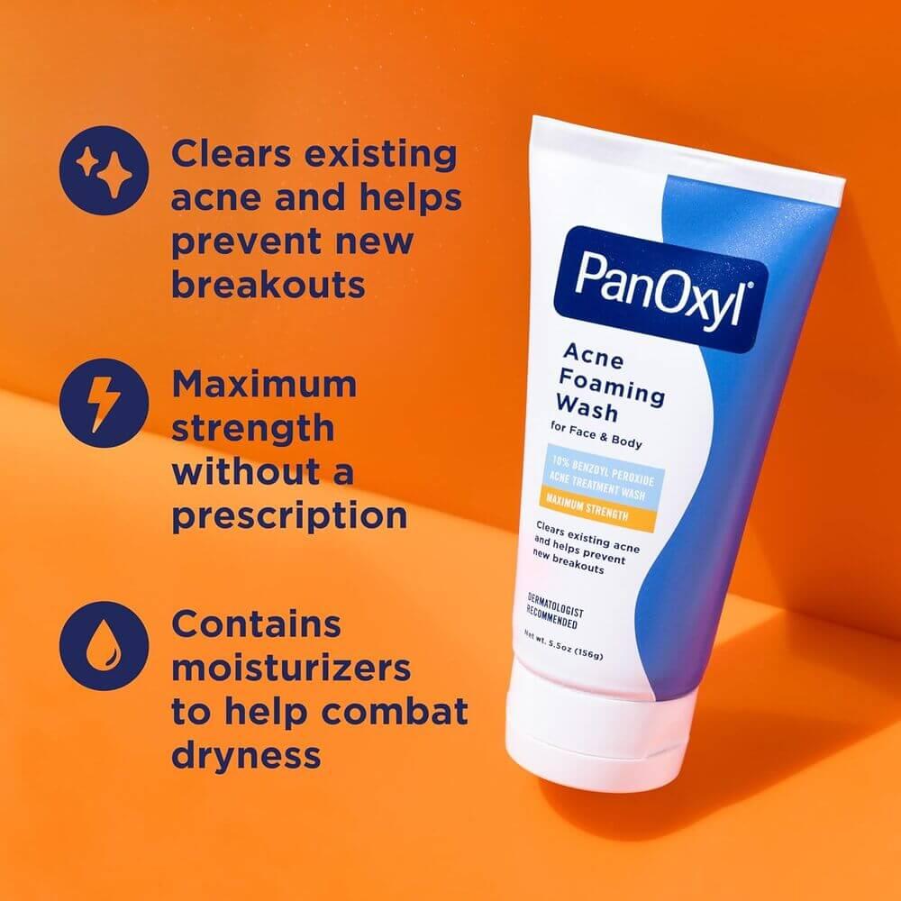PanOxyl Limpiador Facial Acne Foaming con peróxido de benzoilo 10% 156g