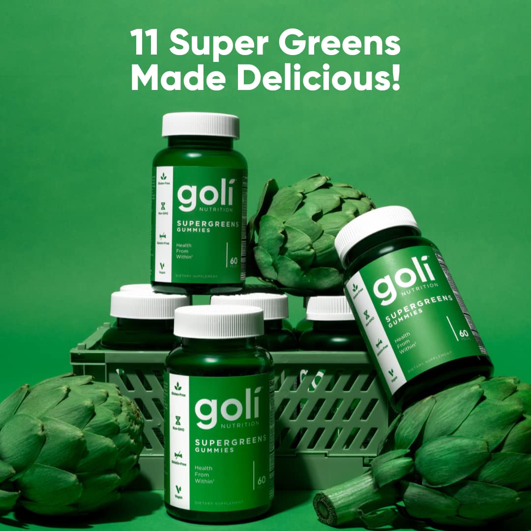 Goli Supergreens Gomitas de Vitaminas 60 Unidades con Vitaminas y Minerales Esenciales