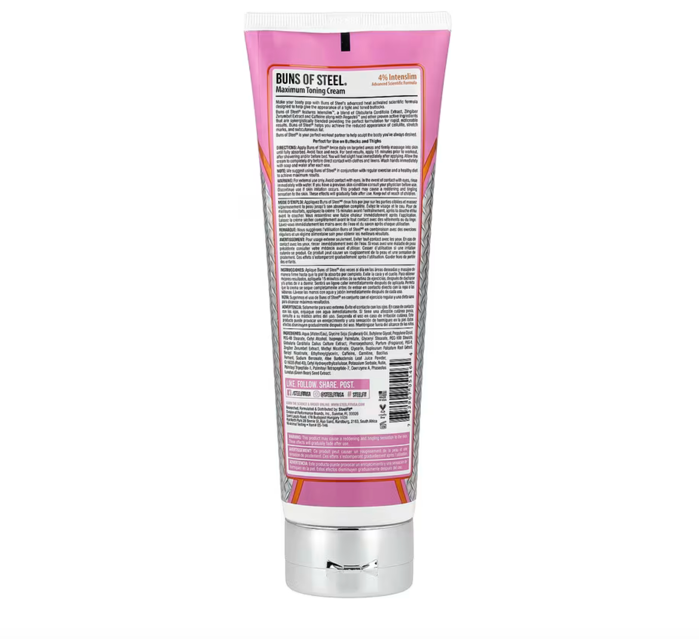 Crema corporal tonificante Buns of Steel Steelfit 237 ml