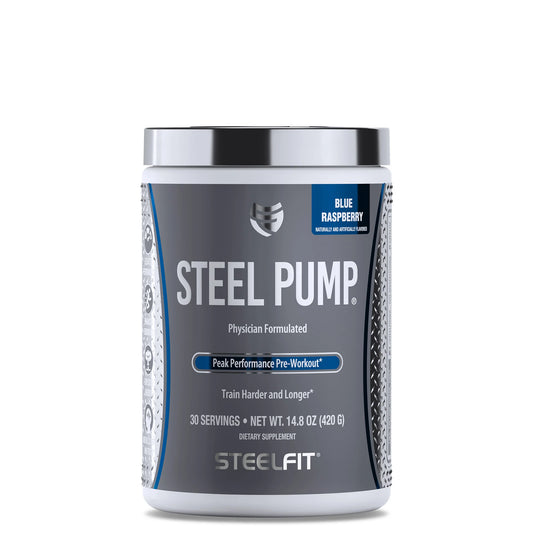 Steel Fit Steel Pump Pre-entreno Sabor Frambuesa Azul