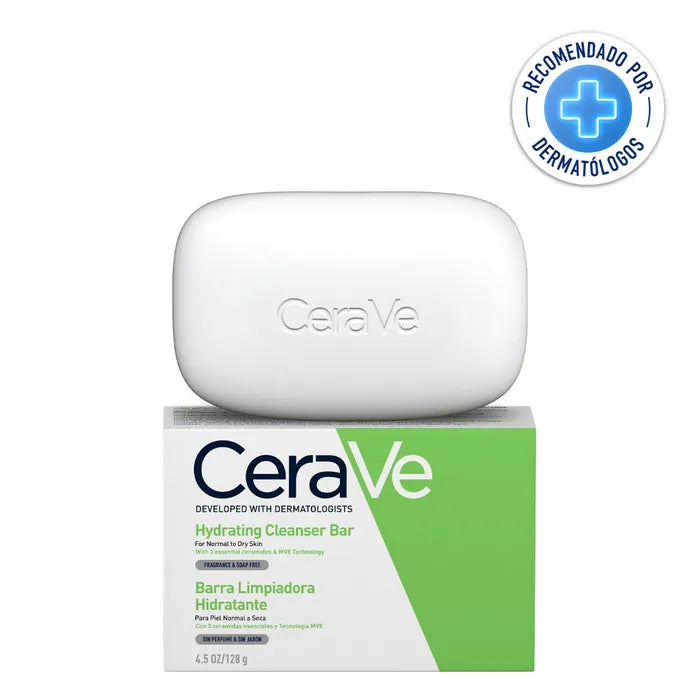 Barra Limpiadora Hidratante para Rostro y Cuerpo No Irritante 128 gr Cerave