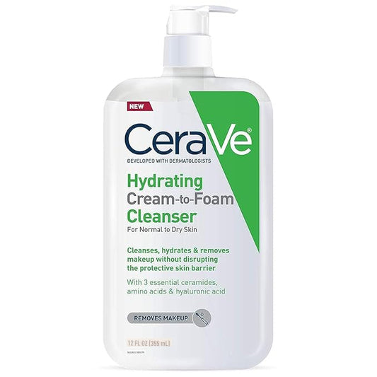 Limpiador Crema-Espuma Hidratante para Piel Normal a Seca 355 ml Cerave