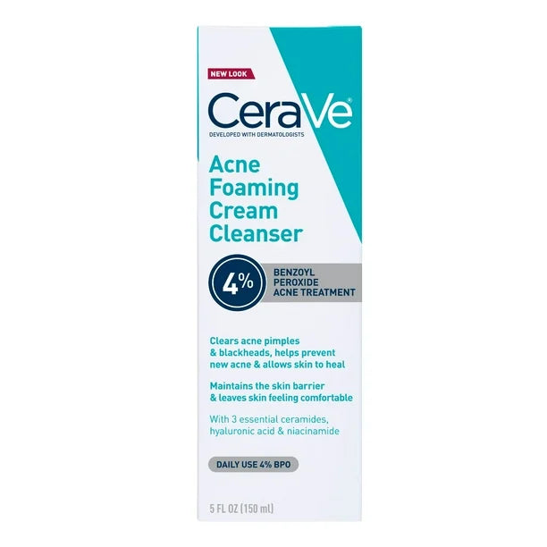 Crema Espumante para el Acne Limpiador Tratamiento 4% Benzoyl 150ml CeraVe