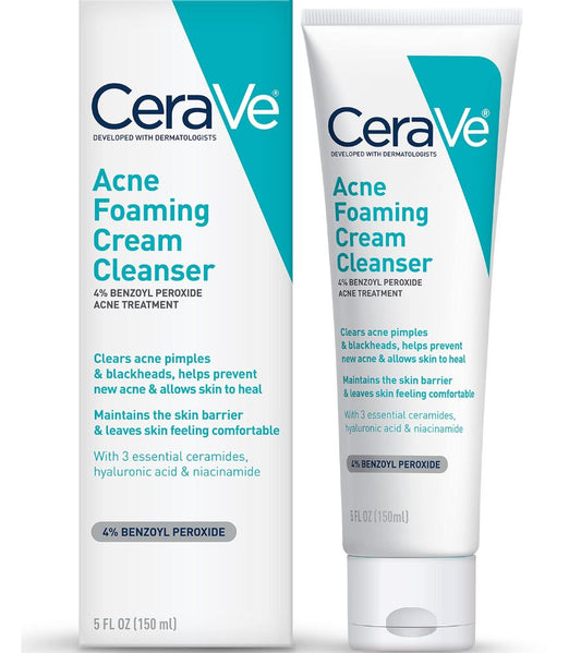 Crema Espumante para el Acne Limpiador Tratamiento 4% Benzoyl 150ml CeraVe