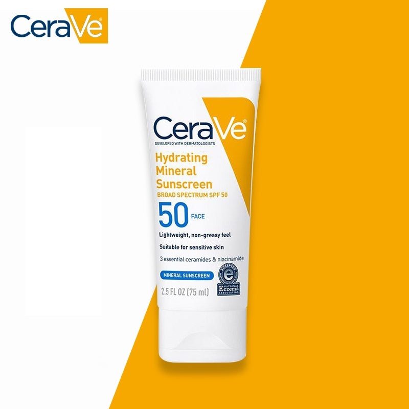 Protector Solar 100% Mineral SPF 50 para Rostro Sensible de 75 ml CeraVe