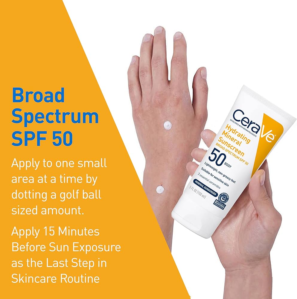 Protector Solar 100% Mineral SPF 50 para Cuerpo 150 ml Cerave