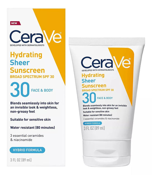 Protector Solar Hidratante Transparente spf 30 89 ml Cerave