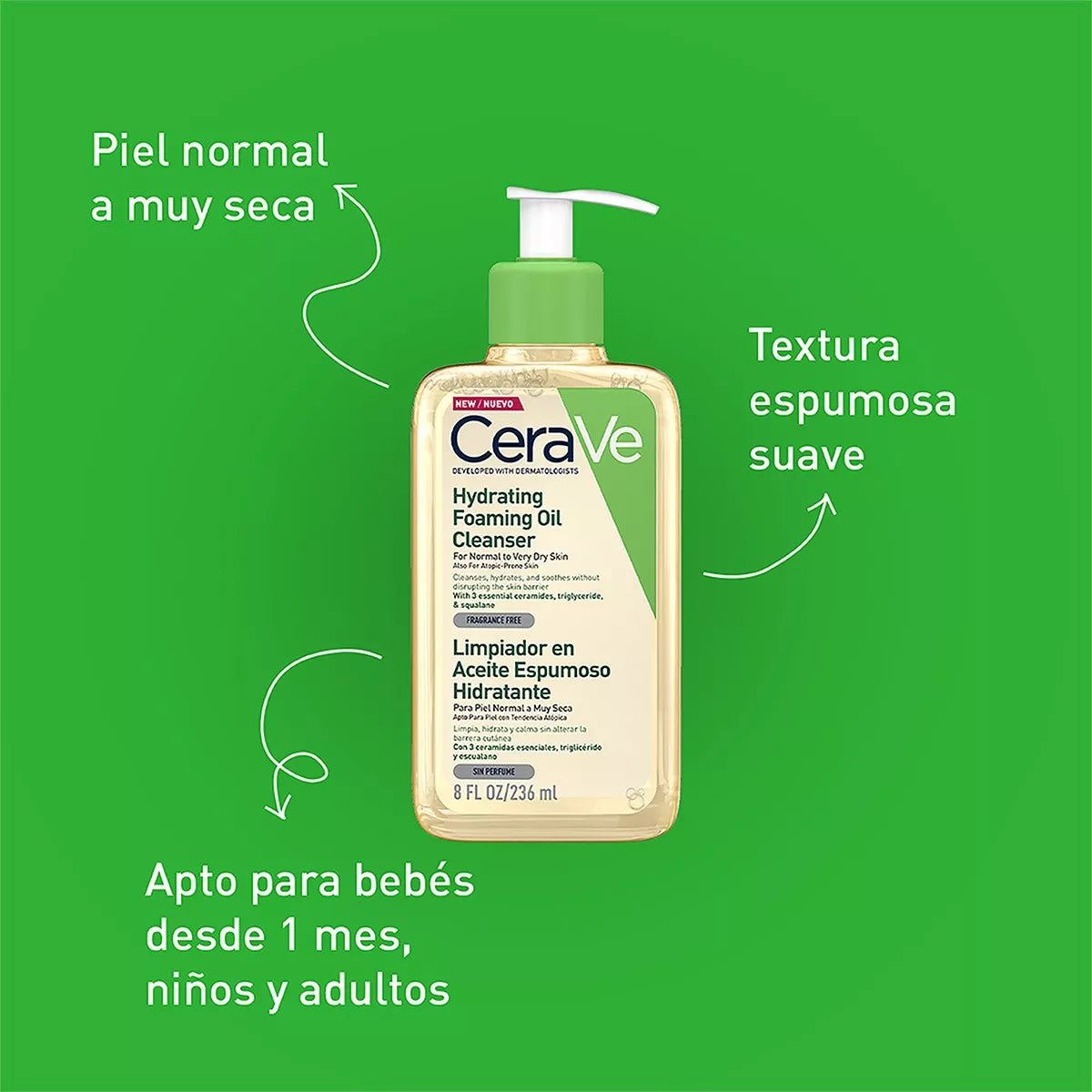 Limpiador Piel Normal A Muy Seca 236ml Cerave
