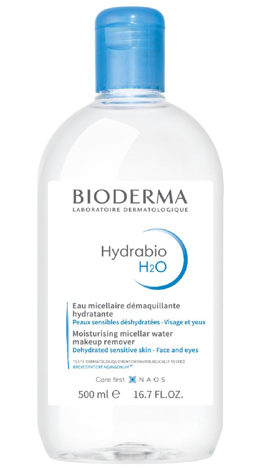 Bioderma Hydrabio H2O Agua Micelar para Piel Deshidratada, 500 ml