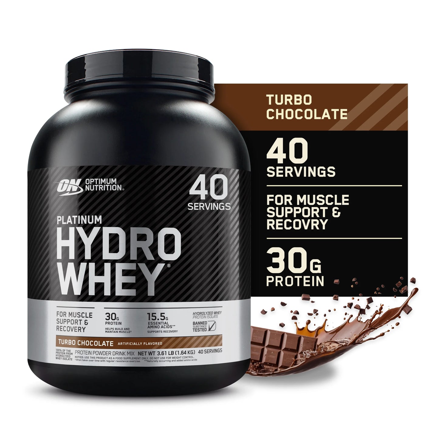 Optimum Nutrition Platinum Hydro Whey 3.5lbs 40 porciones Chocolate
