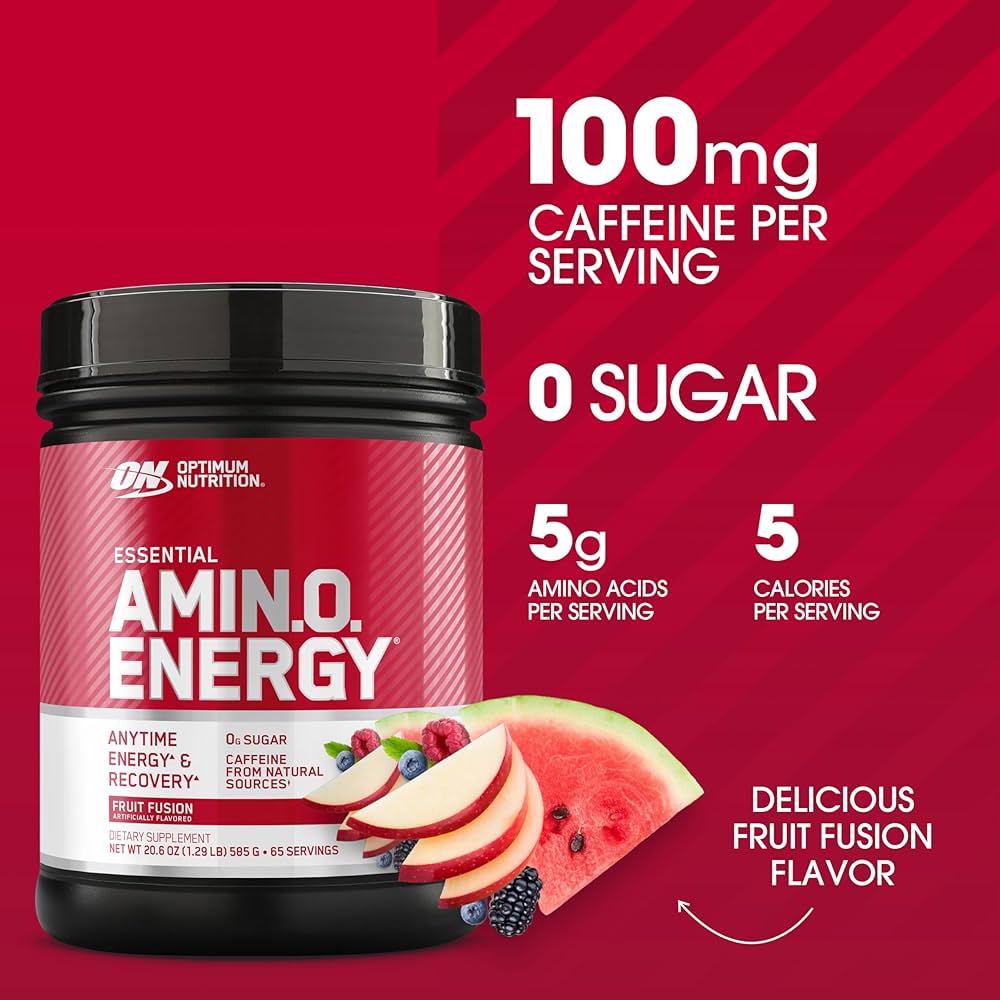 Suplemento Optimum Nutrition Essential Amino Energy 270g Sabor Uva Sabor Fruit Fusion