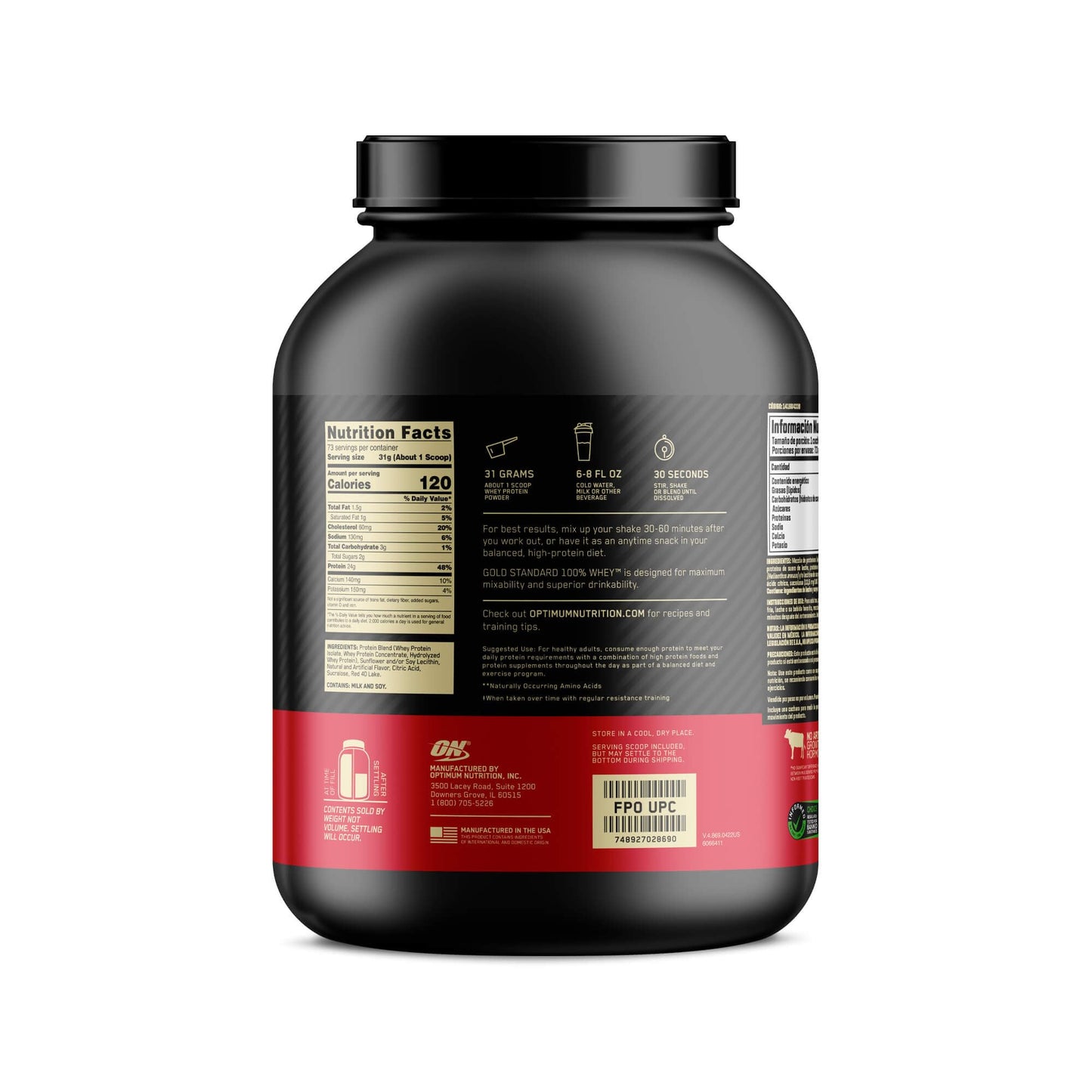 100% Whey Gold Standard 5lbs 73 porciones